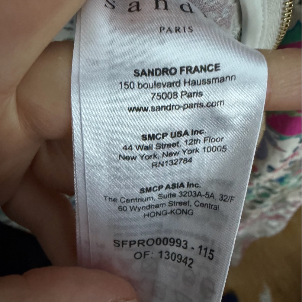 Sandro Paris Arya Floral Dress Linen blend - 36 - Picture 8 of 17